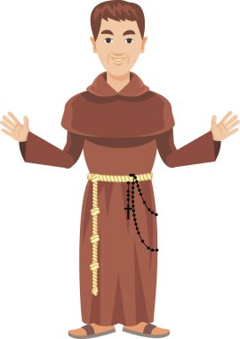 Franciscan monk clipart