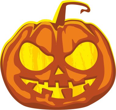 Halloweens korkutucu kabak zomdie yüz