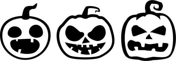 Halloweens assustador rosto de abóbora zomdie — Vetor de Stock