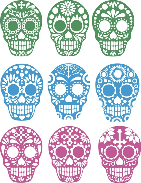 Sugar skull day of the dead — Stock Vector