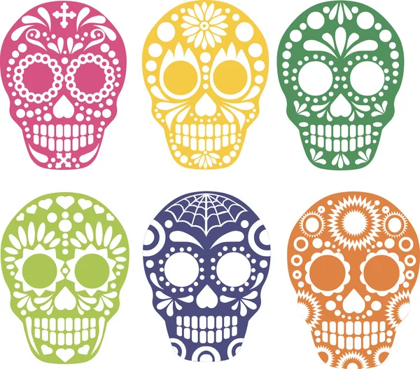 Día de la calavera de azúcar de los muertos — Vector de stock