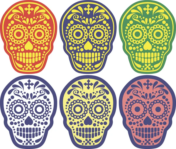 Sugar skull day of the dead — Stock Vector