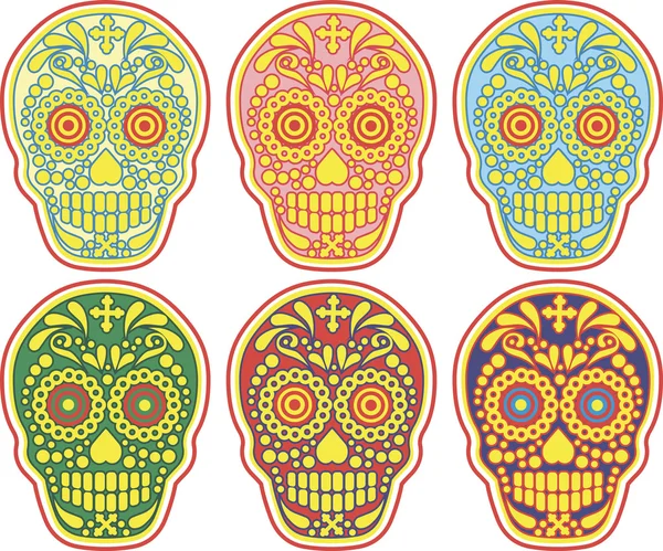 Sugar skull dödas dag — Stock vektor