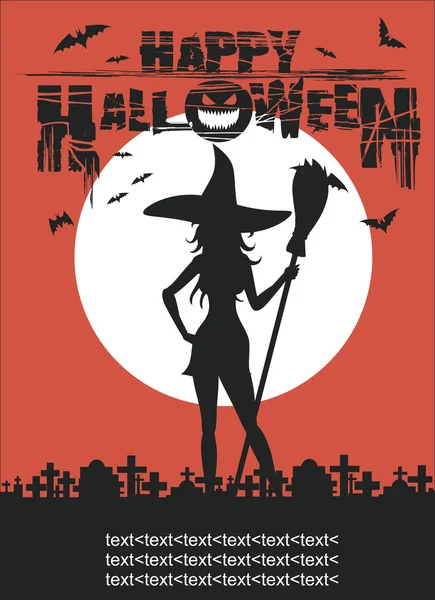 Banner festa di Halloween, poster — Vettoriale Stock