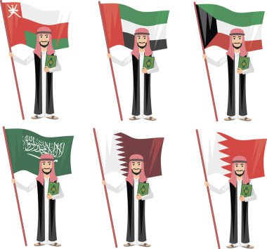 bayrak ve Kur'an-ı Kerim ile Arap