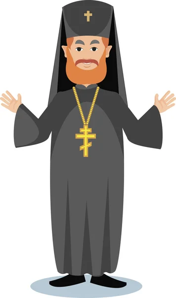 Christelijk orthodoxe priester — Stockvector