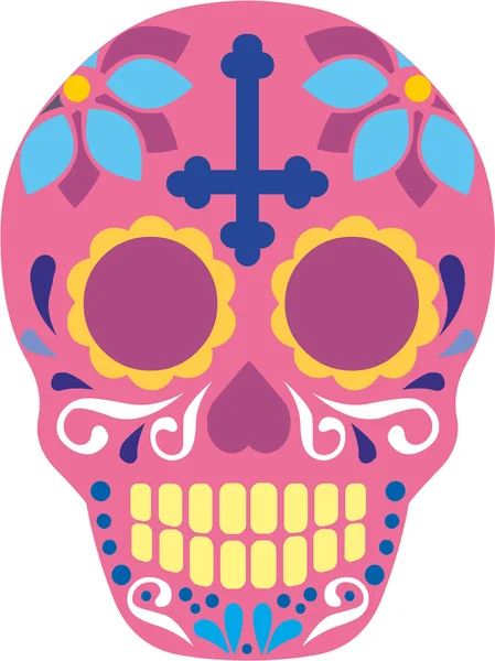 Sugar skull day of the dead — Stock Vector