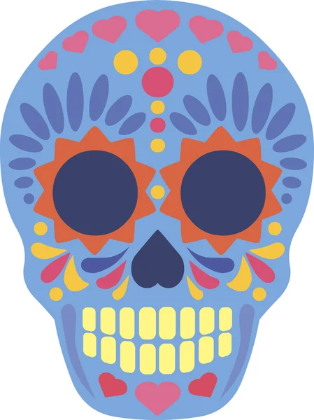 Sugar skull day of the dead — Stock Vector