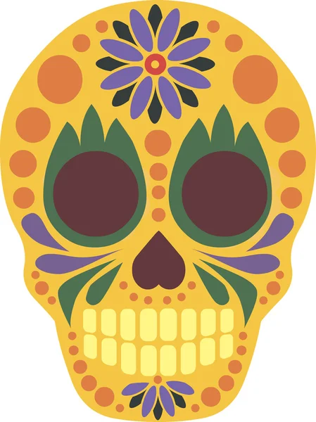 Sugar skull day of the dead — Stock Vector