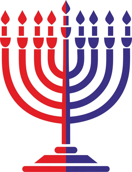 Hanukkah banner minora judeu israel torá — Vetor de Stock