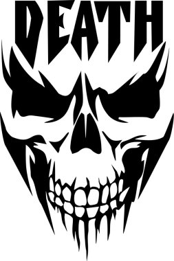 Grunge kafatası, korku, t-shirt dising