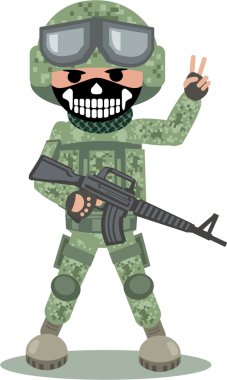 Bir makineli tüfek Savaşı ile Amerikan askeri