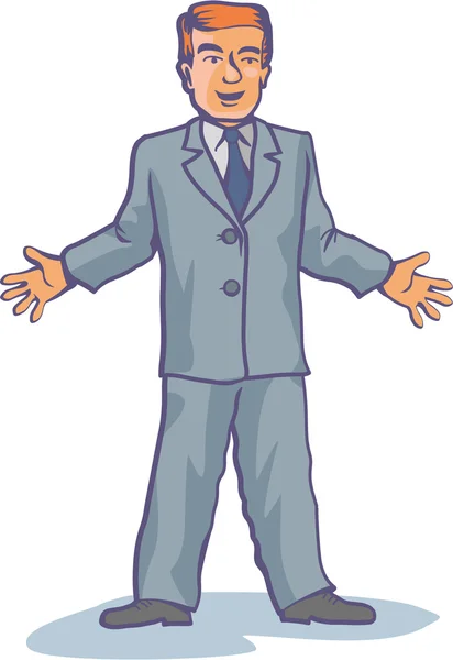 Business man cartoon baas — Stockvector