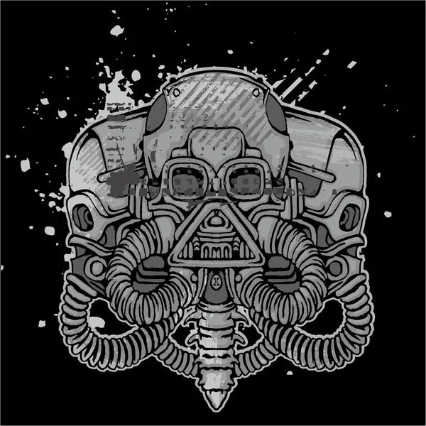 Grunge skull,coat of arms — Stock Vector