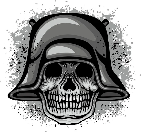 Grunge skull coat of arms — Stock Vector