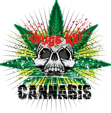 Grunge kafatası arması