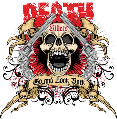 Grunge kafatası arması