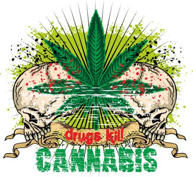 Grunge kafatası arması