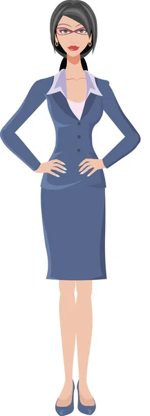 Belle jeune femme d'affaires , — Image vectorielle