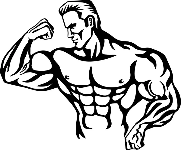 Bodybuilder t-shirt design — Stock vektor