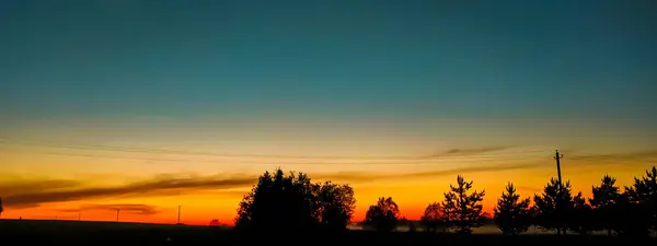 Cielo Nocturno Después Del Atardecer Verano —  Fotos de Stock