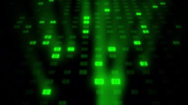 Siyahın içinden geçen büyük veri dijital kodu