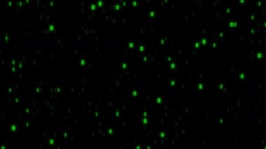 Siyahın içinden geçen büyük veri dijital kodu