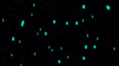 Siyahın içinden geçen büyük veri dijital kodu