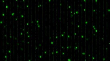 Siyahın içinden geçen büyük veri dijital kodu