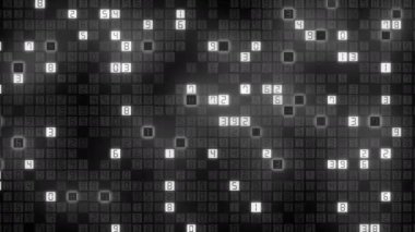 Siyahın içinden geçen büyük veri dijital kodu