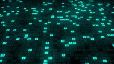 Siyahın içinden geçen büyük veri dijital kodu