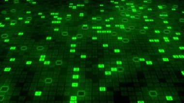 Siyahın içinden geçen büyük veri dijital kodu