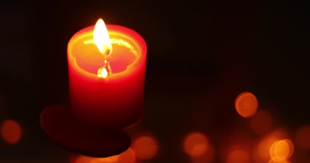 Romantic Candlelight Atmosphere Resolution — Stock Video