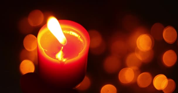 Romántica Atmósfera Luz Las Velas Resolución — Vídeos de Stock