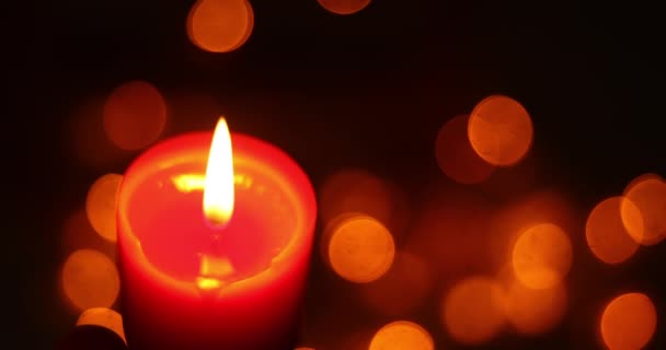 Romántica Atmósfera Luz Las Velas Resolución — Vídeos de Stock