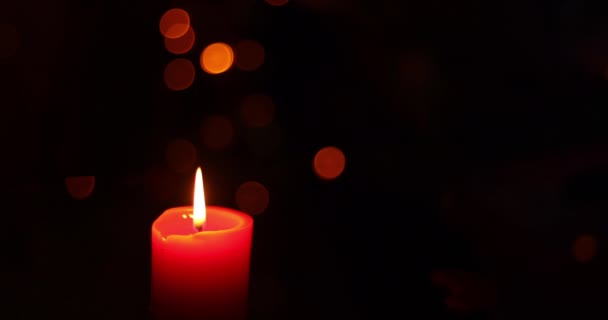 Romántica Atmósfera Luz Las Velas Resolución — Vídeos de Stock