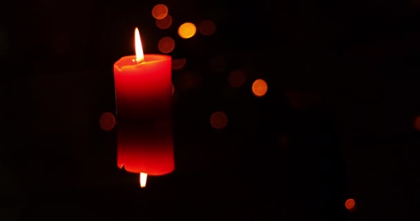 Romántica Atmósfera Luz Las Velas Resolución — Vídeos de Stock