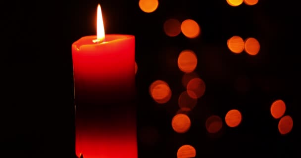 Romántica Atmósfera Luz Las Velas Resolución — Vídeos de Stock