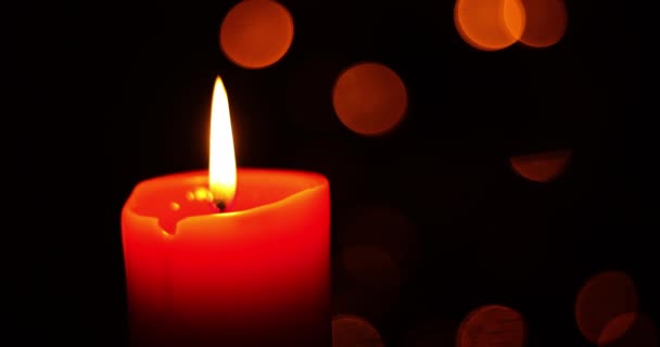 Romántica Atmósfera Luz Las Velas Resolución — Vídeos de Stock