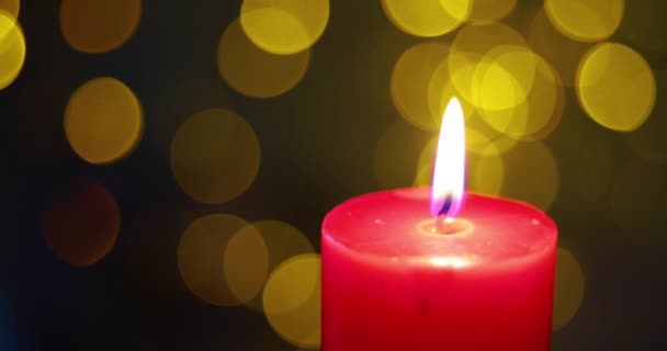 Romántica Atmósfera Luz Las Velas Resolución — Vídeos de Stock