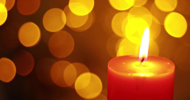 Romántica Atmósfera Luz Las Velas Resolución — Vídeos de Stock