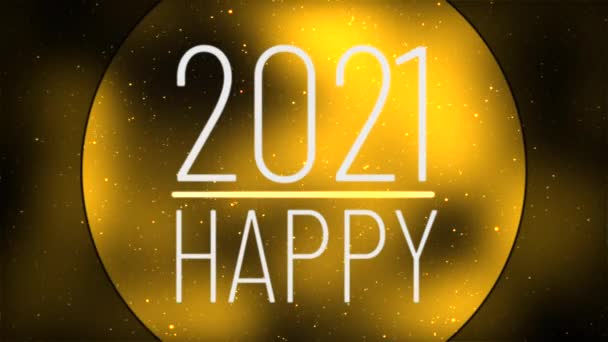 Happy New Year 2020 Background Neon Concept — Stock Video