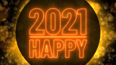 Mutlu yıllar 2020 arka plan neon konsepti