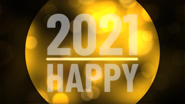 Mutlu Yıllar 2020 Arka Plan Neon Konsepti — Stok video