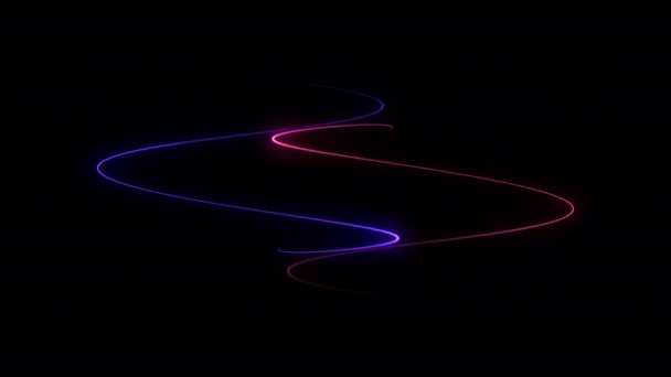 Neon Abstracte Animatie Achtergrond Beweging Concept — Stockvideo