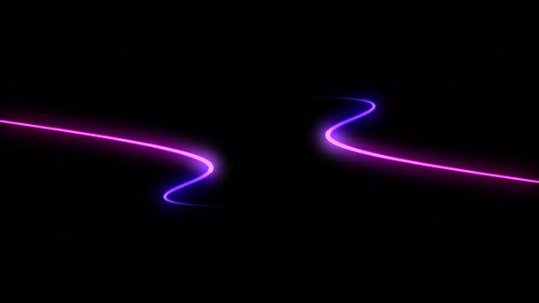 Neon Abstracte Animatie Achtergrond Beweging Concept — Stockvideo