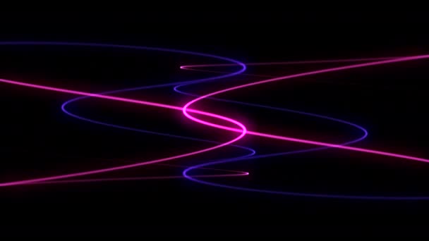 Neon Abstracte Animatie Achtergrond Beweging Concept — Stockvideo