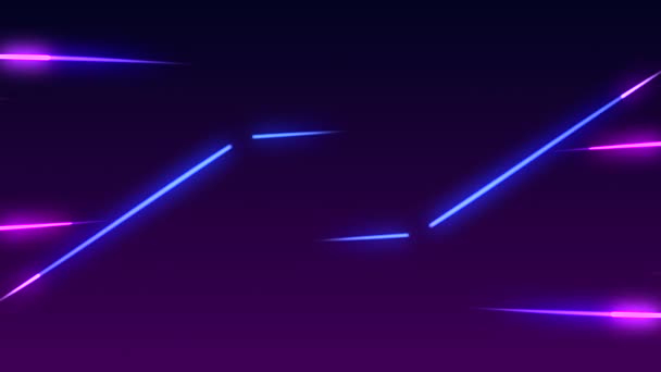 Neon Abstracte Animatie Achtergrond Beweging Concept — Stockvideo