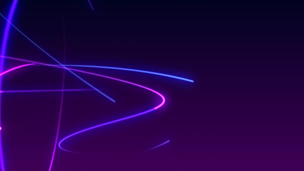Konsep Gerak Latar Animasi Abstrak Neon — Stok Video