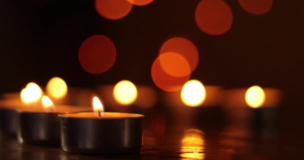 Romantic Candlelight Atmosphere Resolution — Stock Video